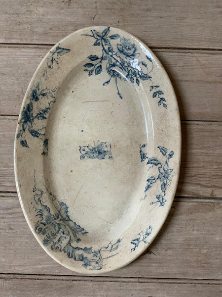 Vintage French Butterfly Platter Dish