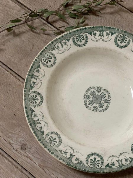 Antique French Terre De Fer Transferware Plate