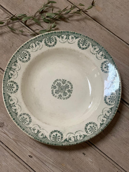 Antique French Terre De Fer Transferware Plate