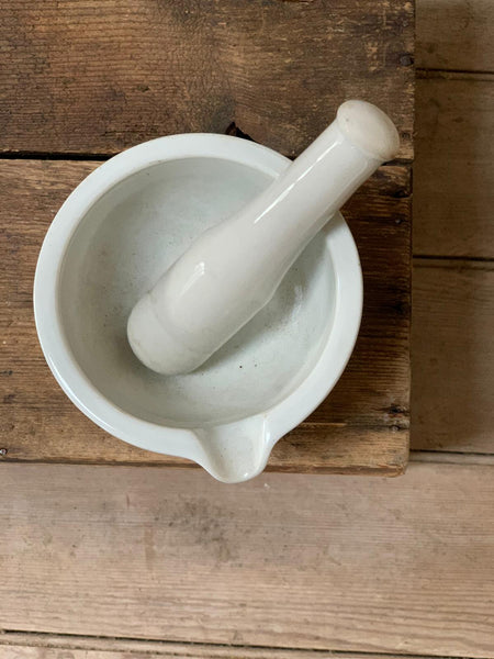 Gorgeous White French Pestle and Mortar