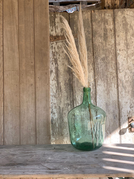 Large Green Vintage Glass Carboy