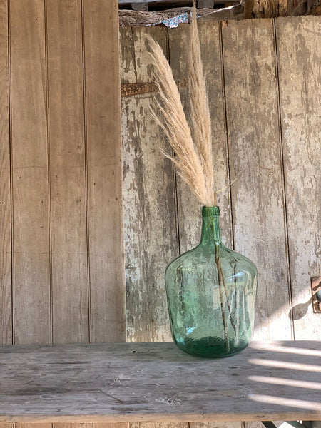 Large Green Vintage Glass Carboy