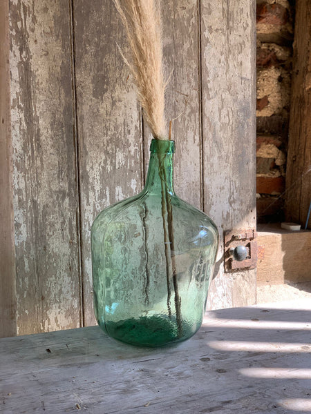 Large Green Vintage Glass Carboy