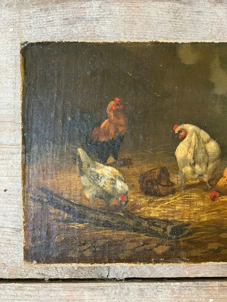 Gorgeous Chicken Oil on Board