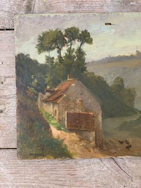 French Farmhouse Oil on Board