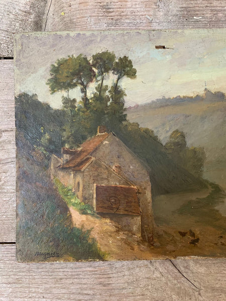 French Farmhouse Oil on Board