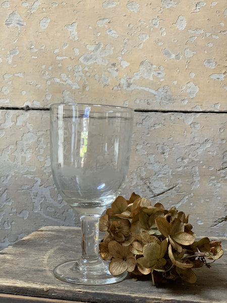 Vintage French Etched Glass