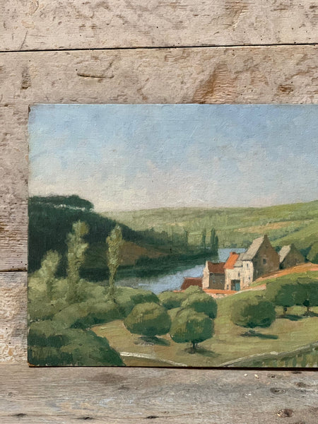 French Vintage Landscape Painting