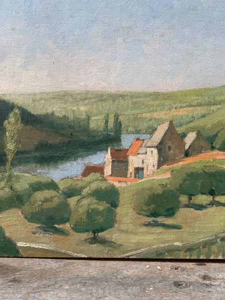 French Vintage Landscape Painting