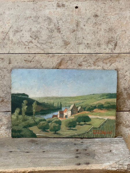 French Vintage Landscape Painting