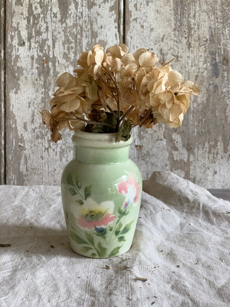 Antique Floral Mustard Jar
