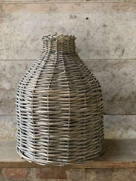 French Vintage Wicker Lampshade