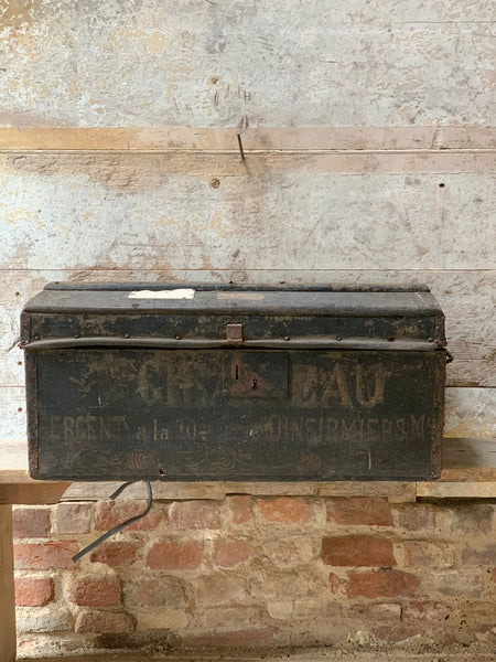 French Vintage Rustic Trunk