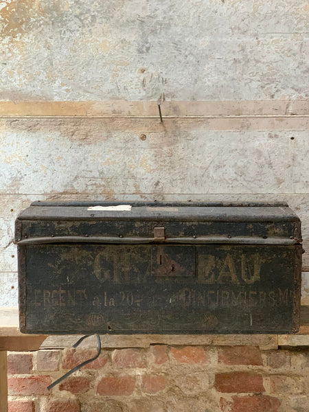 French Vintage Rustic Trunk
