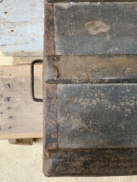 French Vintage Rustic Trunk