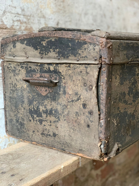 French Vintage Rustic Trunk