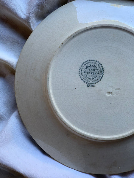 Terre De Fer Green Transferware Plate