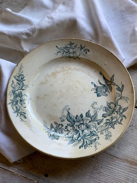 Stunning Aged Floral Plate