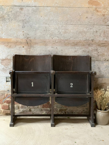 French Vintage Numbered Theatre Chairs