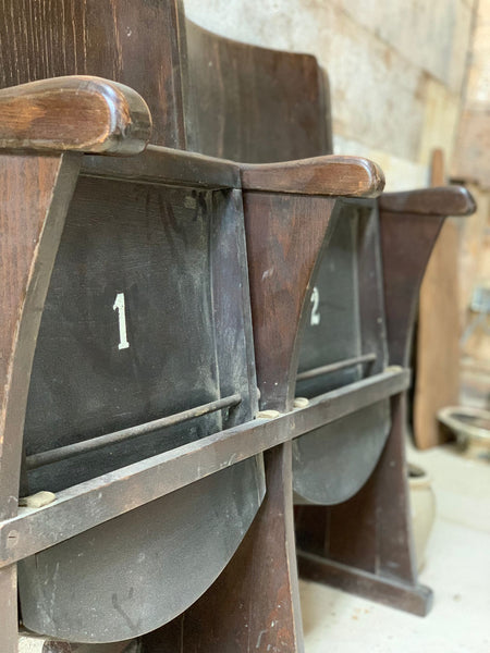 French Vintage Numbered Theatre Chairs