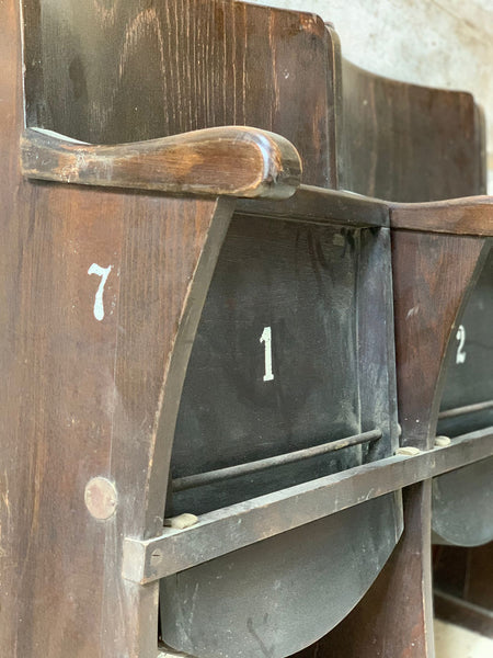 French Vintage Numbered Theatre Chairs