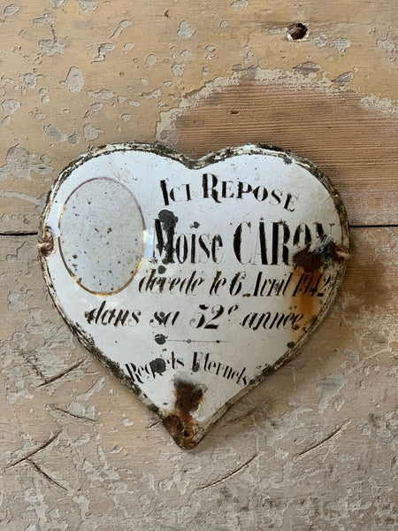 Vintage French Rustic Memorial Heart