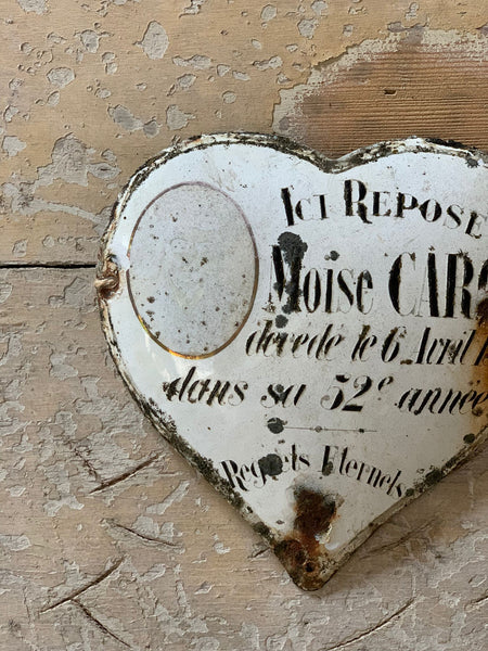 Vintage French Rustic Memorial Heart