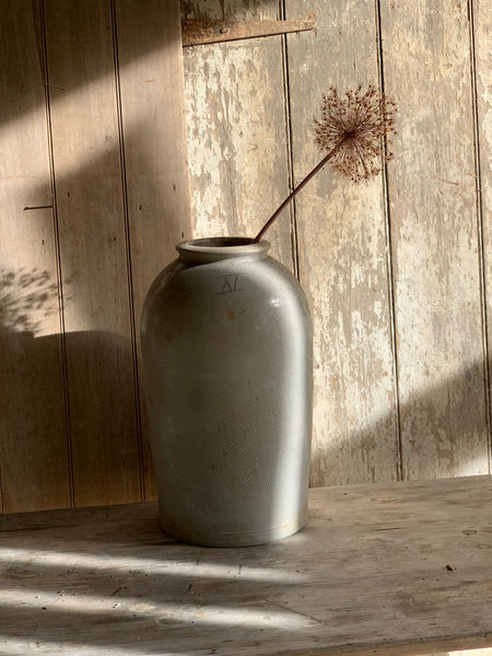 Huge Tall "XI" Stoneware Jar