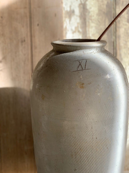 Huge Tall "XI" Stoneware Jar