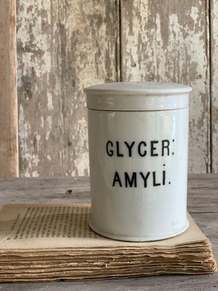 French Vintage "Glycer" Amyli" Lidded Pot
