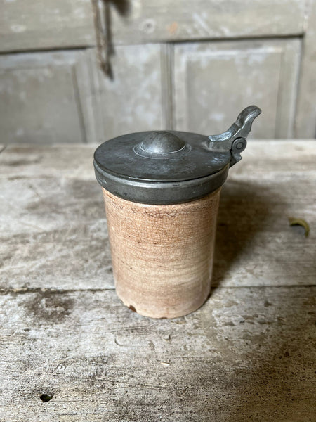 French Vintage Stoneware Ink Pot