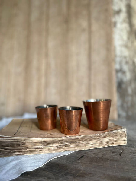 Copper Vintage Pot Candles in White Tea and Mint