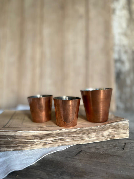 Copper Vintage Pot Candles in White Tea and Mint