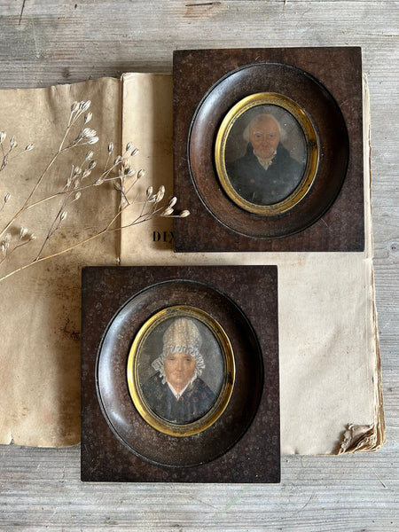 Small French Vintage Framed Portraits