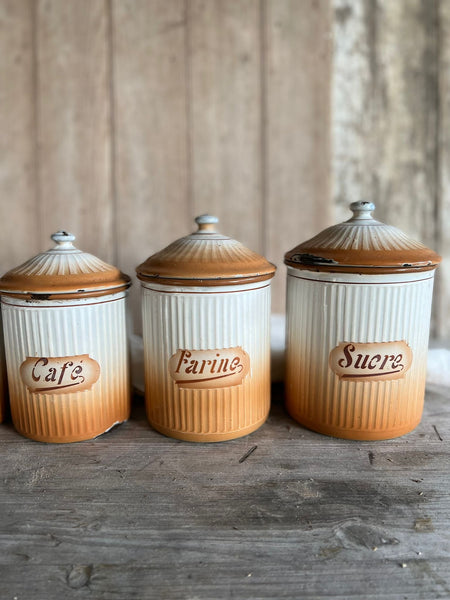 French Vintage Kitchen Cannisters