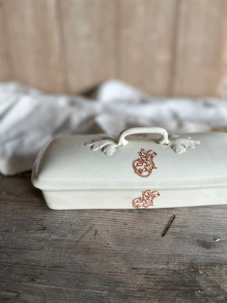 French Vintage Lidded Dish