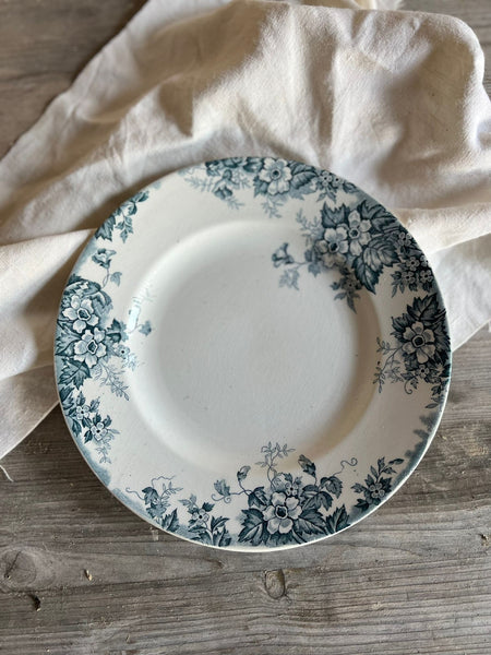 French Blue Floral Transfer Plate