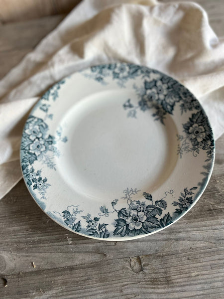 French Blue Floral Transfer Plate