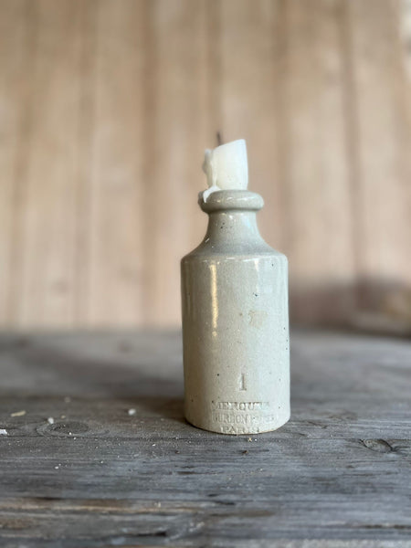 Antique Parisian Stoneware Bottle