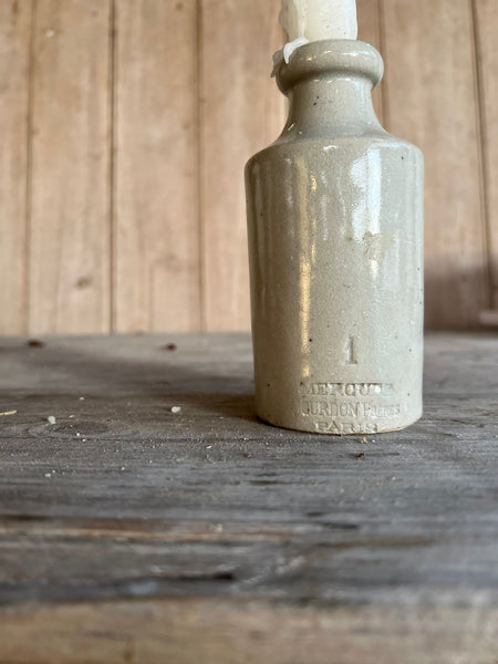 Antique Parisian Stoneware Bottle
