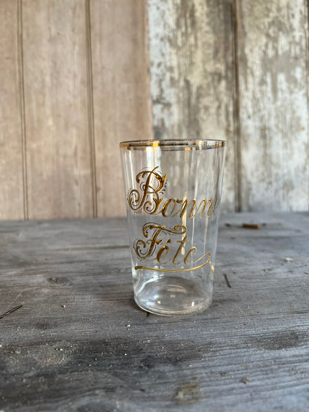 Bonne Fete French Vintage Glass