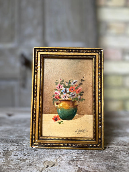 Small Framed French Vintage Floral