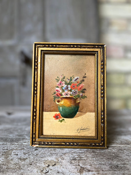 Small Framed French Vintage Floral
