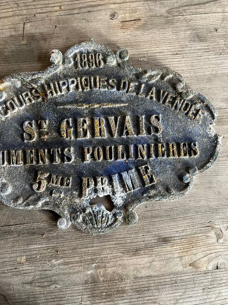 French Antique Plaque