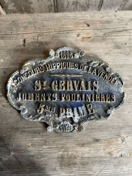 French Antique Plaque