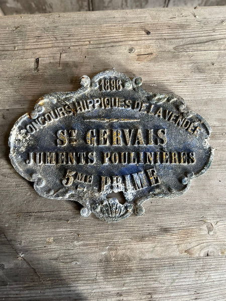 French Antique Plaque