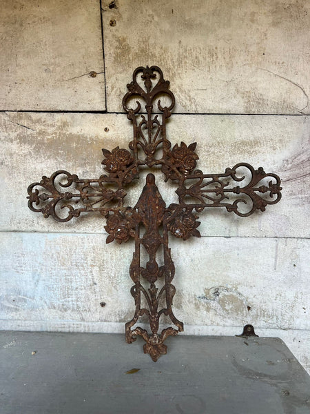 Large Vintage Decorative Metal Cross