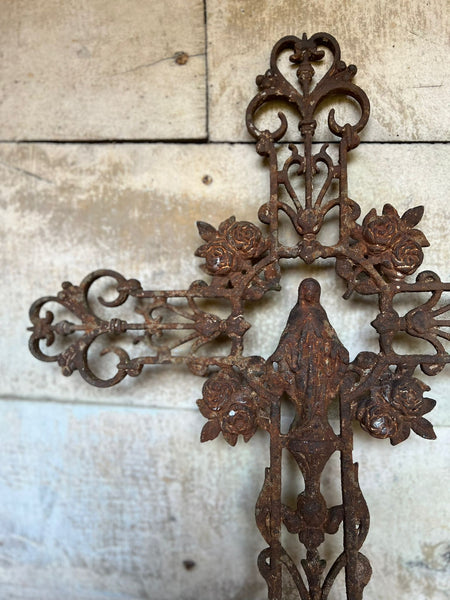 Large Vintage Decorative Metal Cross