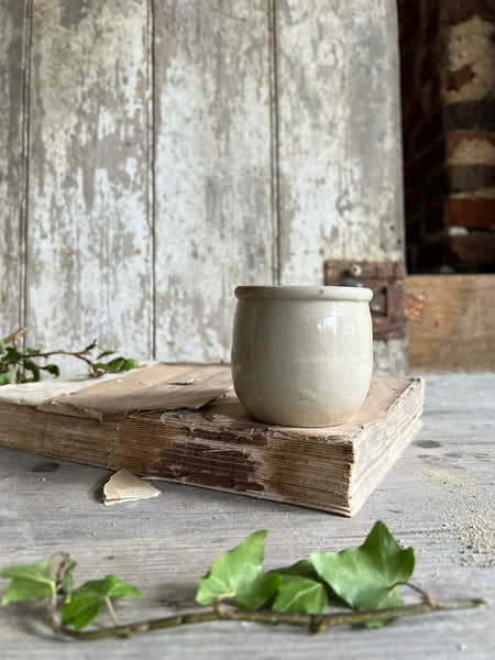 Vintage French Yoghurt Pot Candle