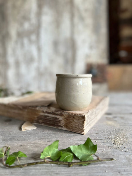 Vintage French Yoghurt Pot Candle